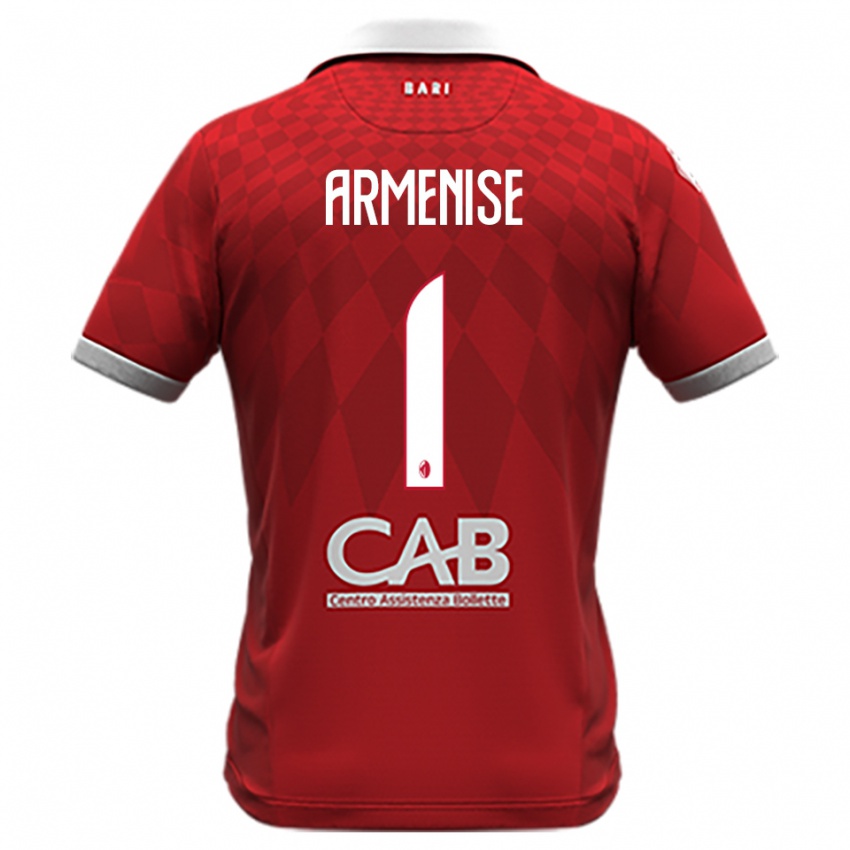 ילדים Gaetano Armenise #1 אדום לבן הרחק ג'רזי 2025/26 חולצה קצרה