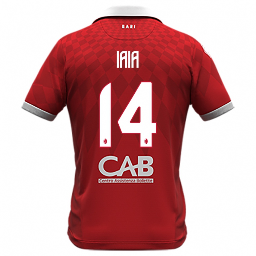 ילדים Pasquale Iaia #14 אדום לבן הרחק ג'רזי 2025/26 חולצה קצרה