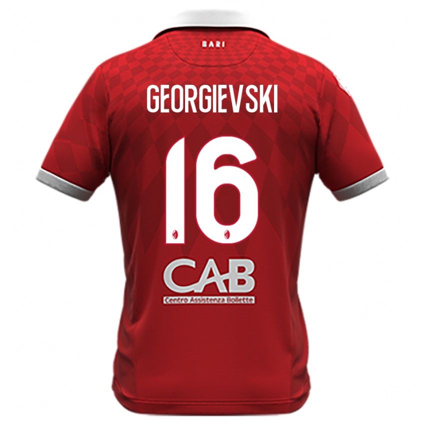 ילדים טומה גאורגייבסקי #16 אדום לבן הרחק ג'רזי 2025/26 חולצה קצרה