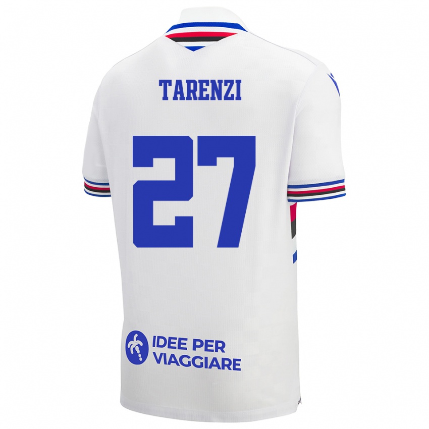 ילדים סטפניה טארנצי #27 לבן כחול אדום הרחק ג'רזי 2025/26 חולצה קצרה
