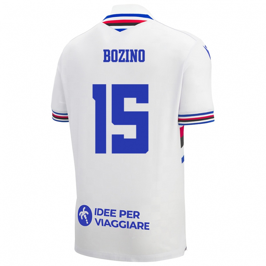 ילדים Gabriele Bozino #15 לבן כחול אדום הרחק ג'רזי 2025/26 חולצה קצרה