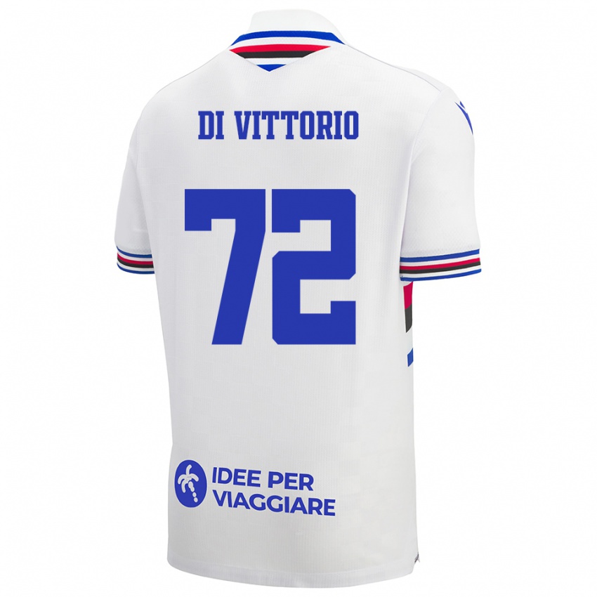 ילדים איירין די ויטוריו #72 לבן כחול אדום הרחק ג'רזי 2025/26 חולצה קצרה