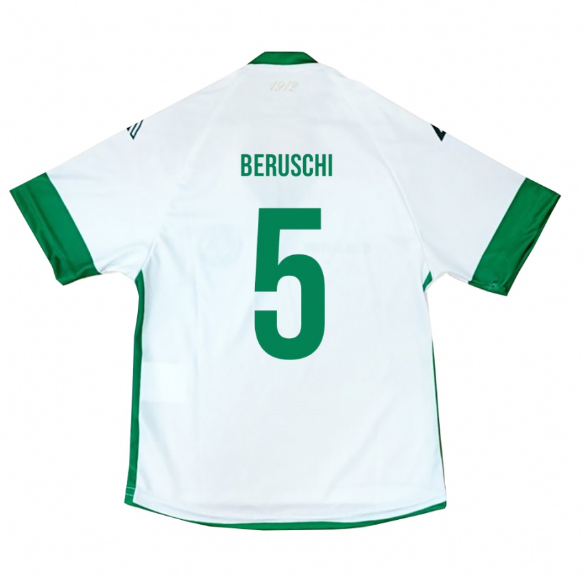 ילדים Diego Beruschi #5 לבן ירוק כחול הרחק ג'רזי 2025/26 חולצה קצרה