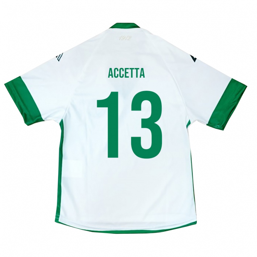 ילדים סימון אסטטה #13 לבן ירוק כחול הרחק ג'רזי 2025/26 חולצה קצרה