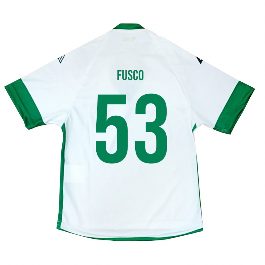 ילדים Salvatore Fusco #53 לבן ירוק כחול הרחק ג'רזי 2025/26 חולצה קצרה