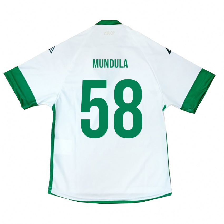 ילדים Ciro Mundula #58 לבן ירוק כחול הרחק ג'רזי 2025/26 חולצה קצרה