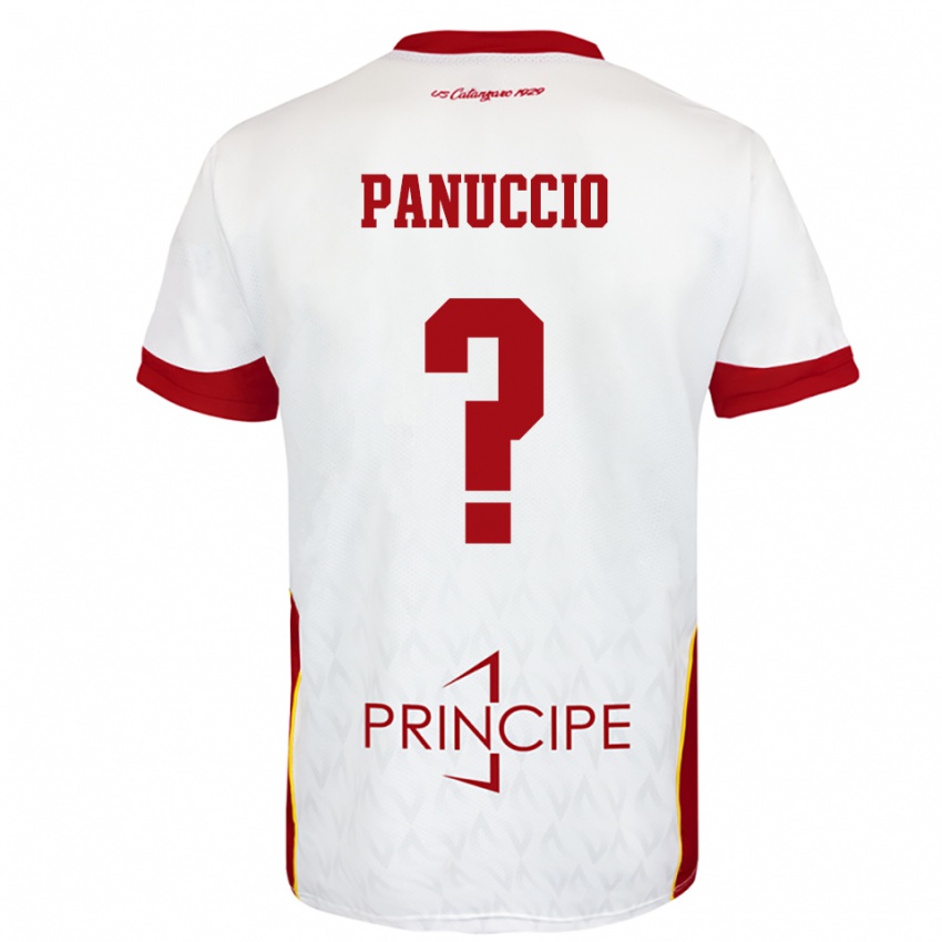 ילדים ג׳ובאני פאנוצ׳יו #0 לבן אדום הרחק ג'רזי 2025/26 חולצה קצרה