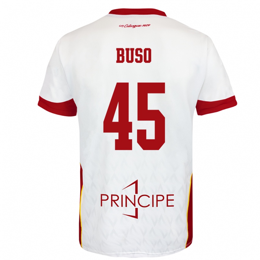 ילדים ניקולו בוסו #45 לבן אדום הרחק ג'רזי 2025/26 חולצה קצרה