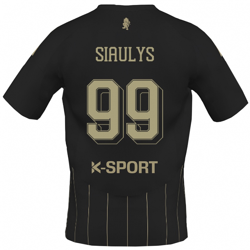 ילדים Ovidijus Siaulys #99 אפור לבן הרחק ג'רזי 2025/26 חולצה קצרה