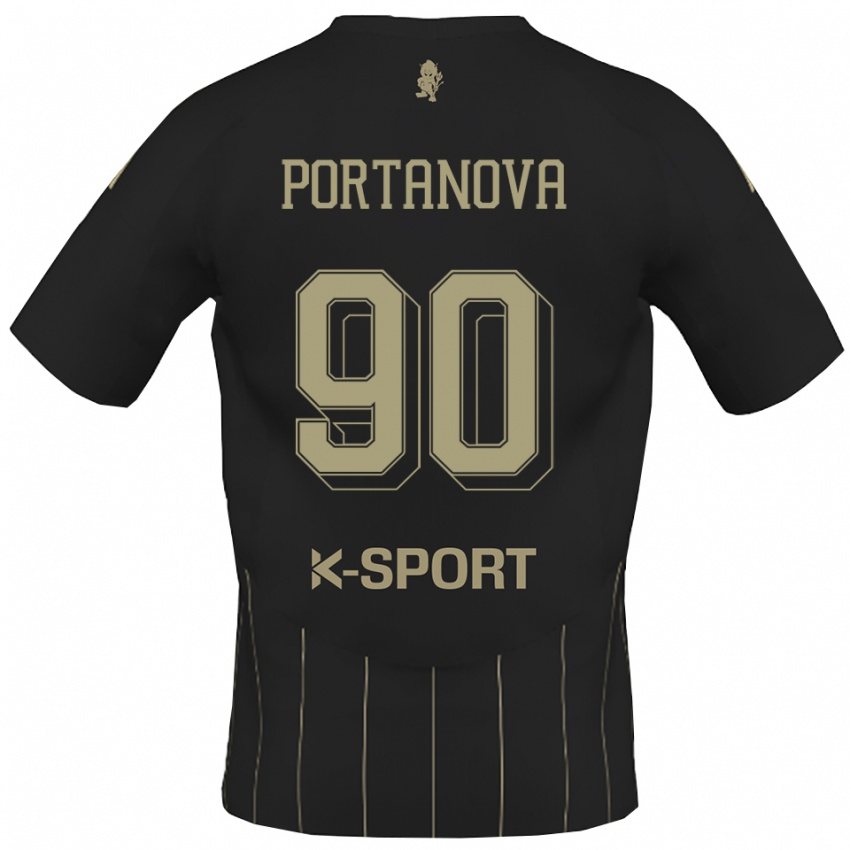 ילדים דניס פורטנובה #90 אפור לבן הרחק ג'רזי 2025/26 חולצה קצרה