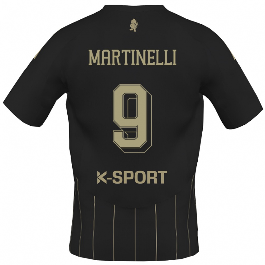 ילדים ריקרדו מרטינלי #9 אפור לבן הרחק ג'רזי 2025/26 חולצה קצרה