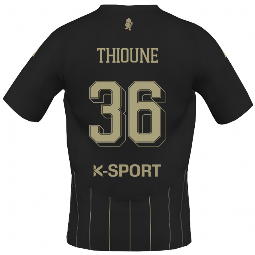 ילדים Alioune Thioune #36 אפור לבן הרחק ג'רזי 2025/26 חולצה קצרה