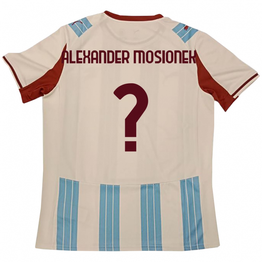 ילדים Kamil Alexander Mosionek #0 תכלת לבן הרחק ג'רזי 2025/26 חולצה קצרה