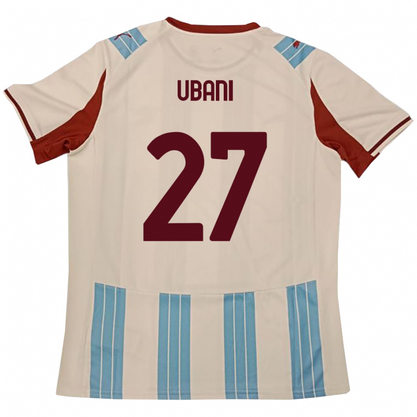 ילדים מרלון אובני #27 תכלת לבן הרחק ג'רזי 2025/26 חולצה קצרה