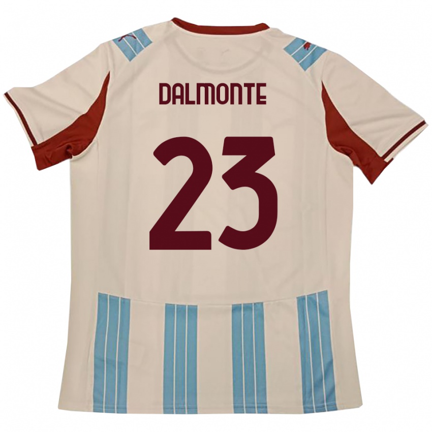 ילדים ניקולה דלמונטה #23 תכלת לבן הרחק ג'רזי 2025/26 חולצה קצרה