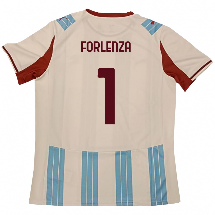 ילדים Carlo Forlenza #1 תכלת לבן הרחק ג'רזי 2025/26 חולצה קצרה