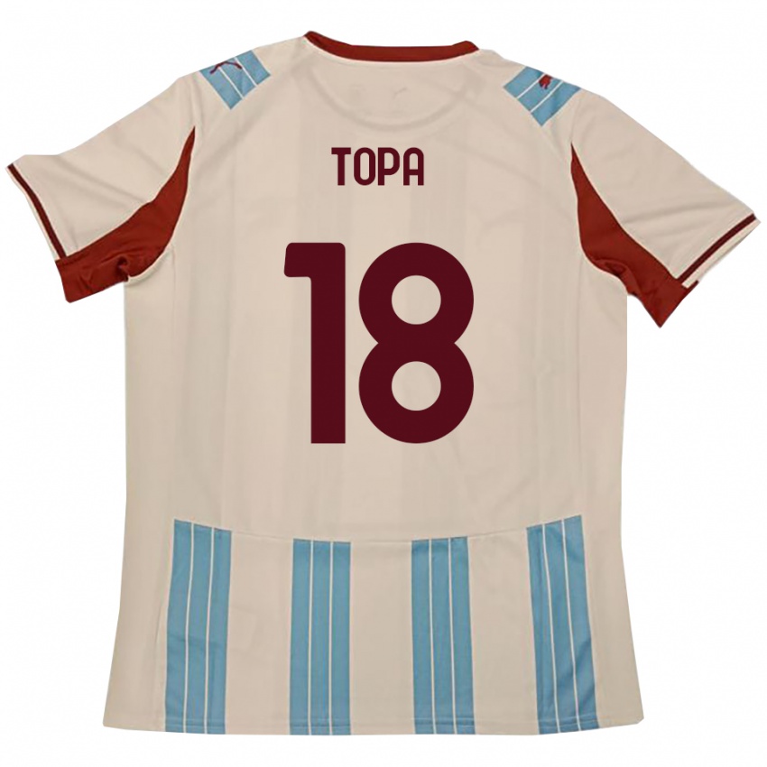 ילדים מאטיי טופה #18 תכלת לבן הרחק ג'רזי 2025/26 חולצה קצרה