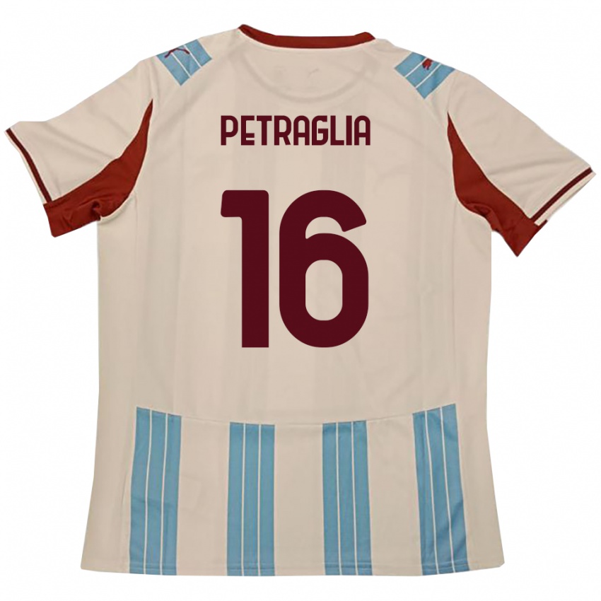 ילדים Christian Petraglia #16 תכלת לבן הרחק ג'רזי 2025/26 חולצה קצרה