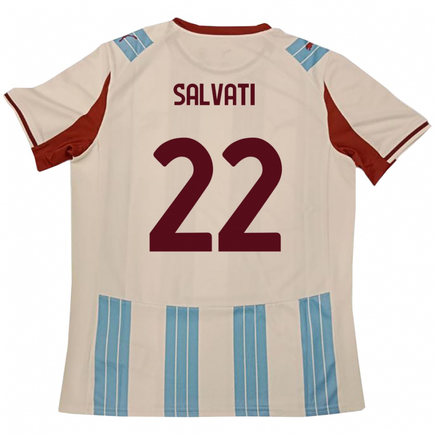 ילדים גרגוריו סלבאטי #22 תכלת לבן הרחק ג'רזי 2025/26 חולצה קצרה