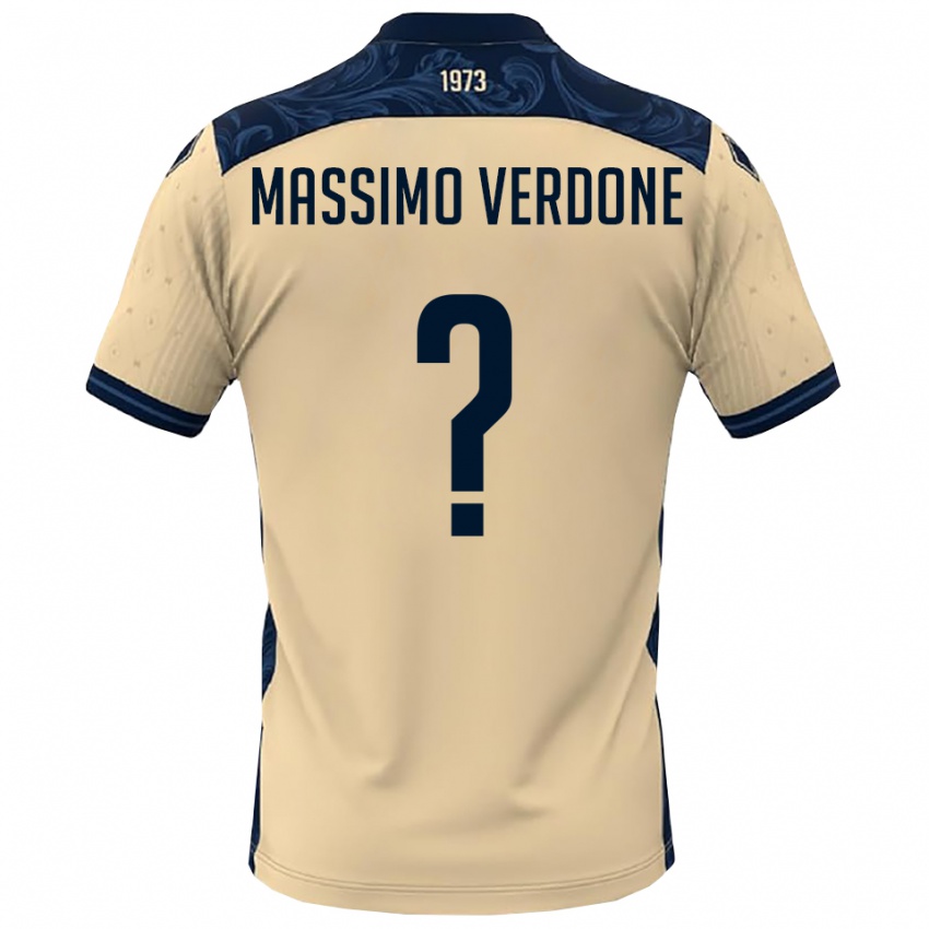 ילדים Valerio Massimo Verdone #0 לבן כחול נייבי הרחק ג'רזי 2025/26 חולצה קצרה