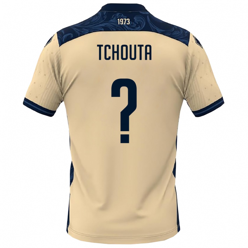 ילדים Tchouta #0 לבן כחול נייבי הרחק ג'רזי 2025/26 חולצה קצרה