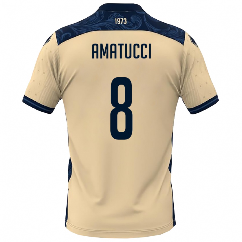 ילדים פרנצ'סקו אמטוצ'י #8 לבן כחול נייבי הרחק ג'רזי 2025/26 חולצה קצרה