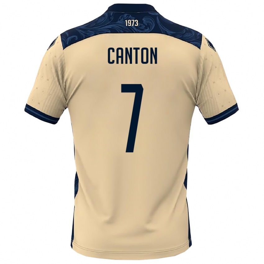 ילדים Mattia Canton #7 לבן כחול נייבי הרחק ג'רזי 2025/26 חולצה קצרה