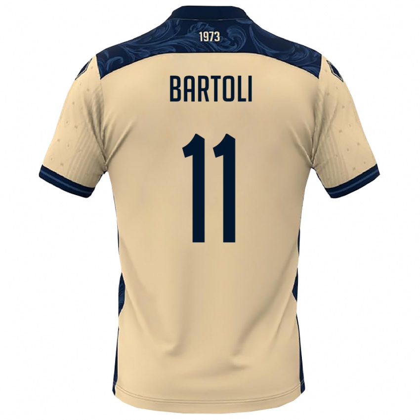 ילדים Emanuele Bartoli #11 לבן כחול נייבי הרחק ג'רזי 2025/26 חולצה קצרה