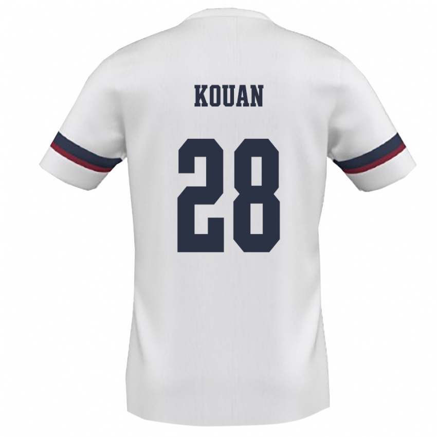 ילדים כריסטיאן קואן #28 לבן אדום הרחק ג'רזי 2025/26 חולצה קצרה