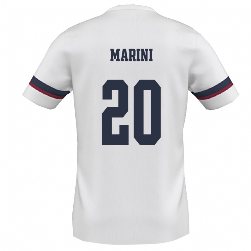 ילדים Alfredo Marini #20 לבן אדום הרחק ג'רזי 2025/26 חולצה קצרה