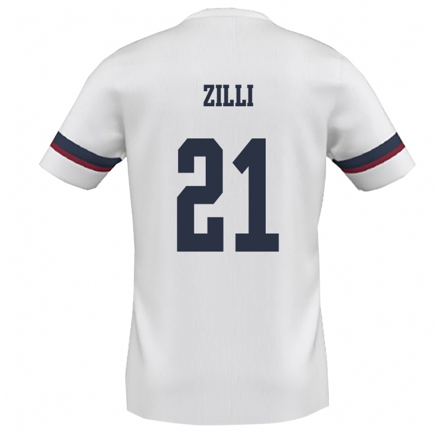 ילדים מאסימו זילי #21 לבן אדום הרחק ג'רזי 2025/26 חולצה קצרה