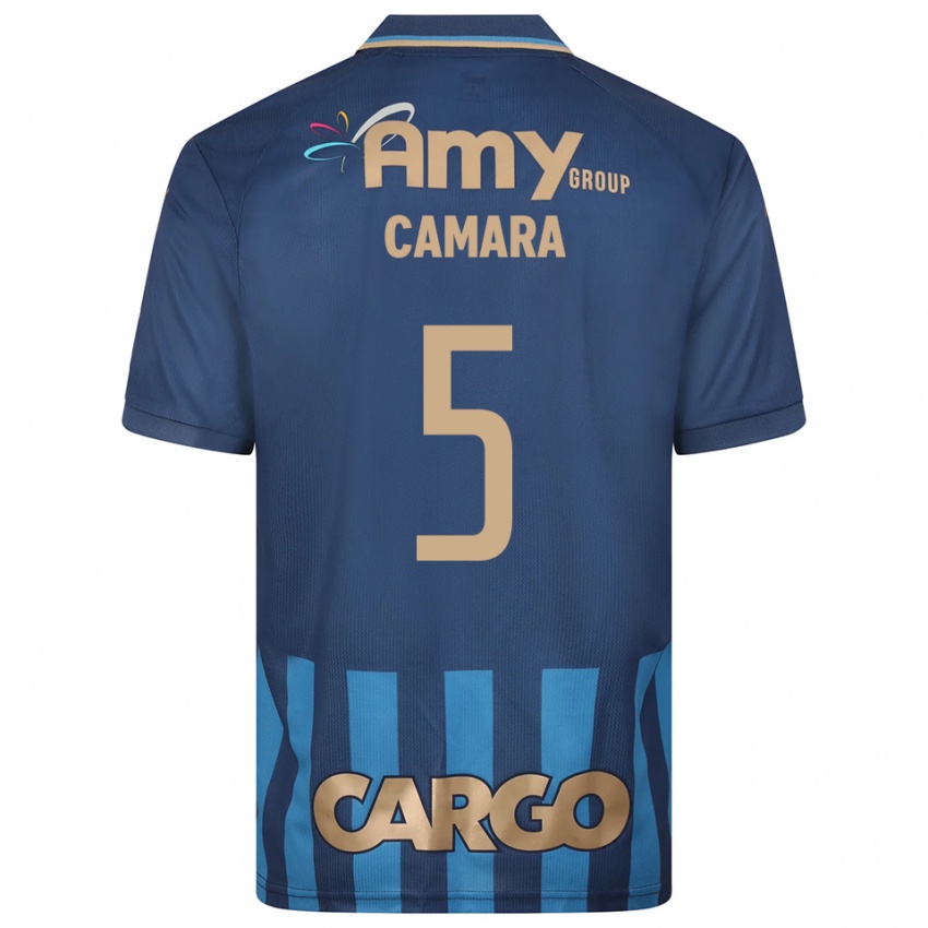 ילדים מוחמד קמארה #5 כחול נייבי כחול הרחק ג'רזי 2025/26 חולצה קצרה