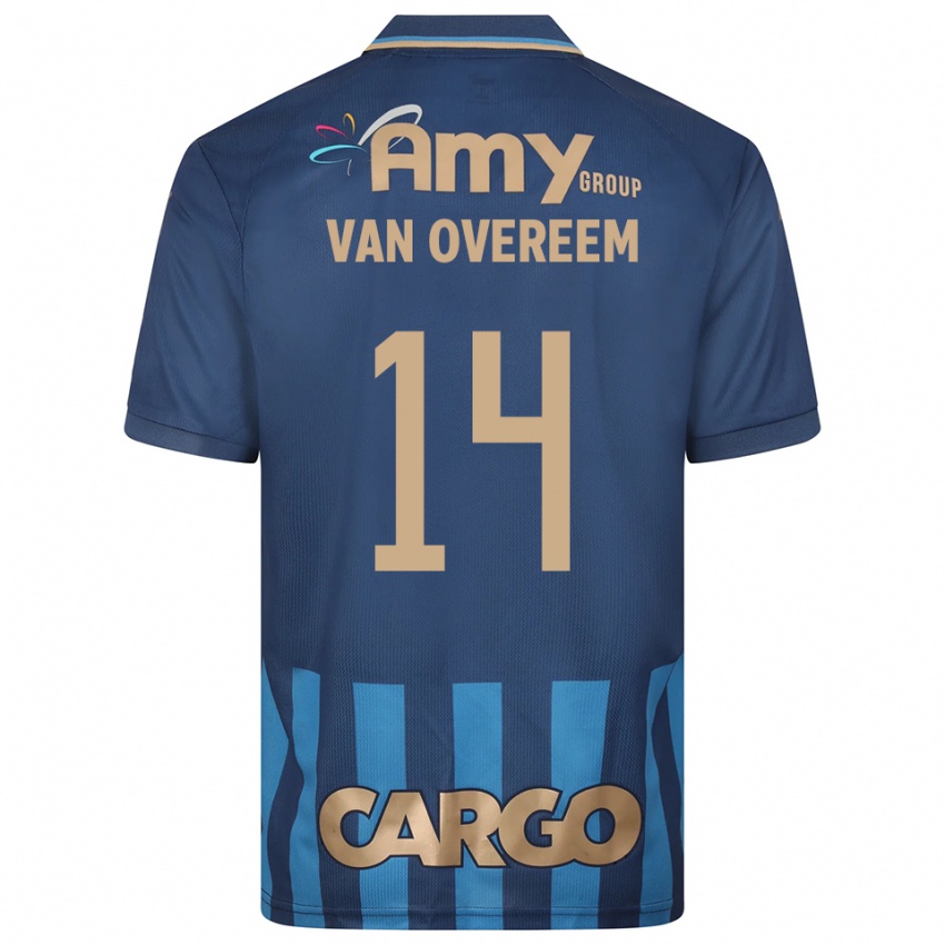 ילדים יוריס ואן אוברים #14 כחול נייבי כחול הרחק ג'רזי 2025/26 חולצה קצרה