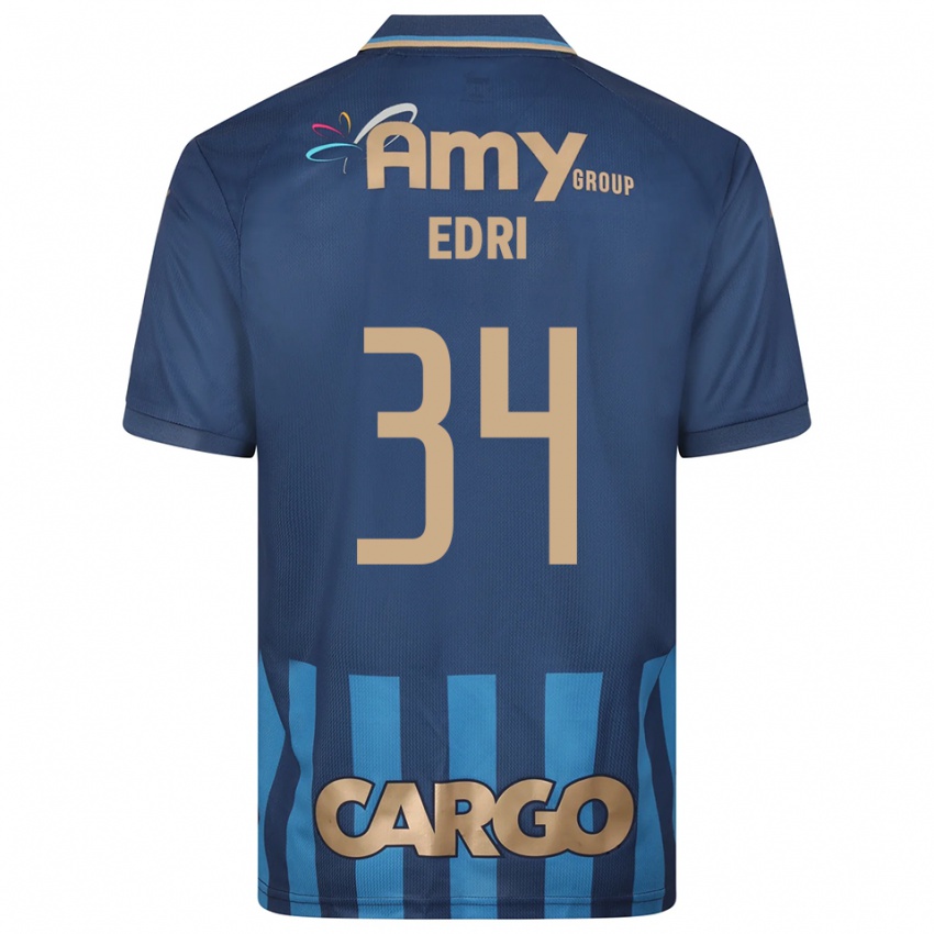 ילדים שון עדרי #34 כחול נייבי כחול הרחק ג'רזי 2025/26 חולצה קצרה