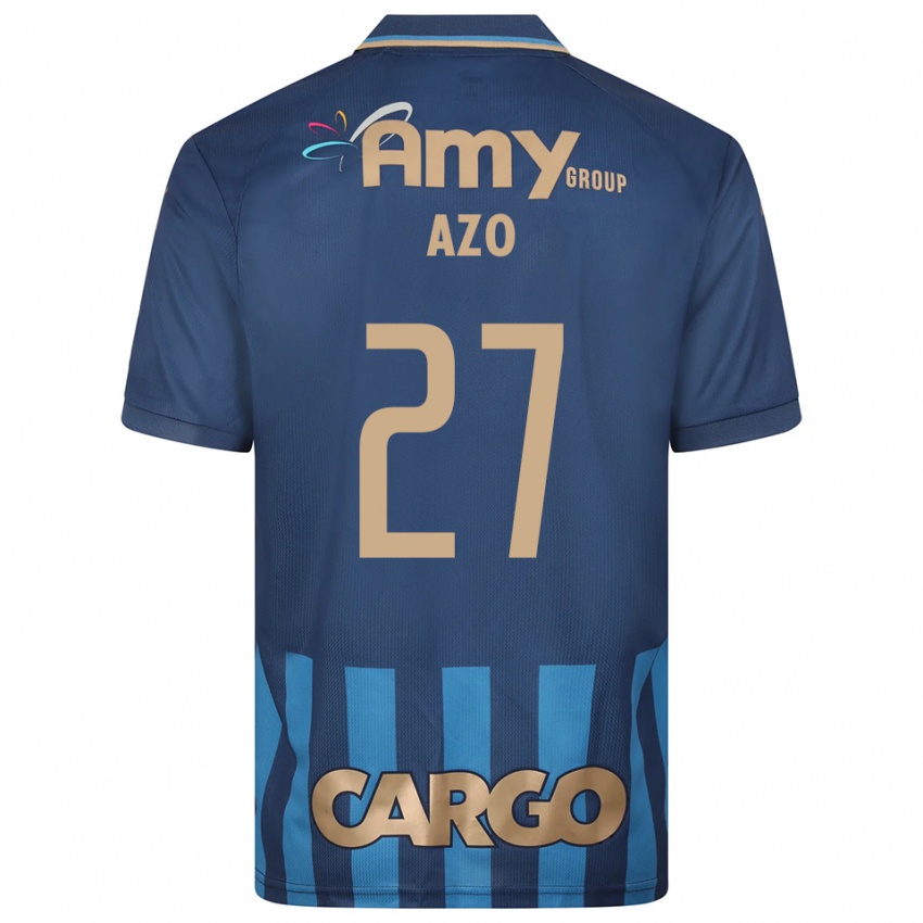 ילדים אורי נתן אזו #27 כחול נייבי כחול הרחק ג'רזי 2025/26 חולצה קצרה