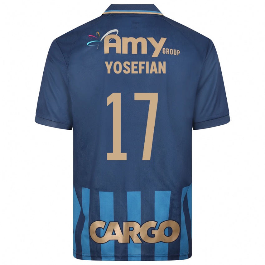 ילדים Harel Yosefian #17 כחול נייבי כחול הרחק ג'רזי 2025/26 חולצה קצרה