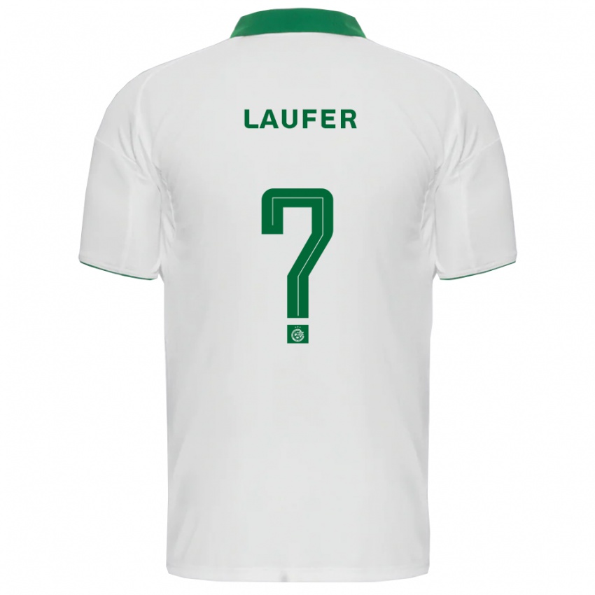 ילדים Ronny Laufer #0 לבן ירוק הרחק ג'רזי 2025/26 חולצה קצרה