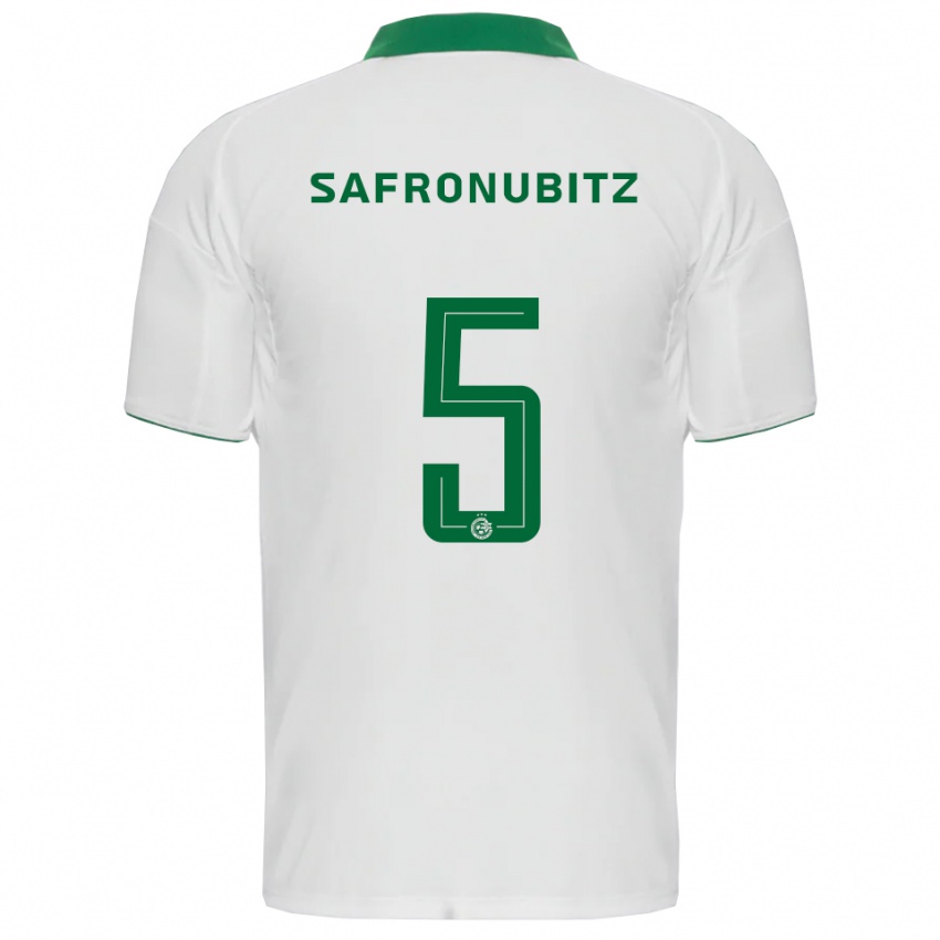 ילדים דן ספרונוביץ #5 לבן ירוק הרחק ג'רזי 2025/26 חולצה קצרה