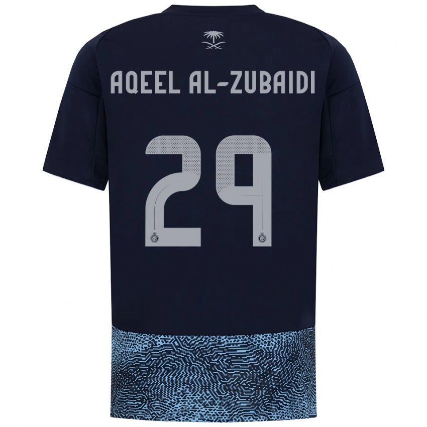 ילדים Fahad Aqeel Al-Zubaidi #29 כחול נייבי תכלת הרחק ג'רזי 2025/26 חולצה קצרה