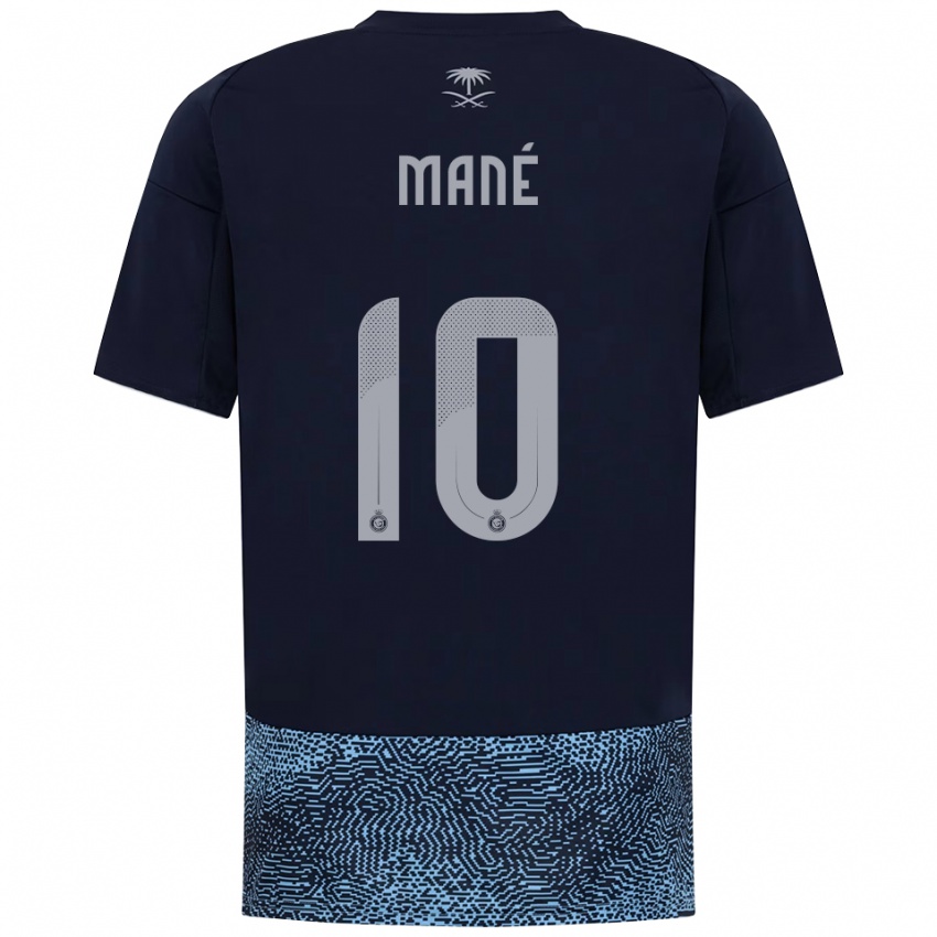ילדים סאדיו מאנה #10 כחול נייבי תכלת הרחק ג'רזי 2025/26 חולצה קצרה