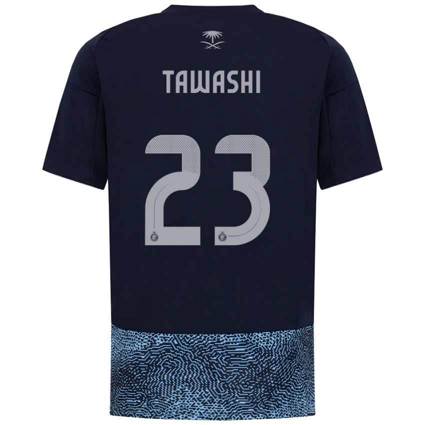 ילדים Maher Tawashi #23 כחול נייבי תכלת הרחק ג'רזי 2025/26 חולצה קצרה