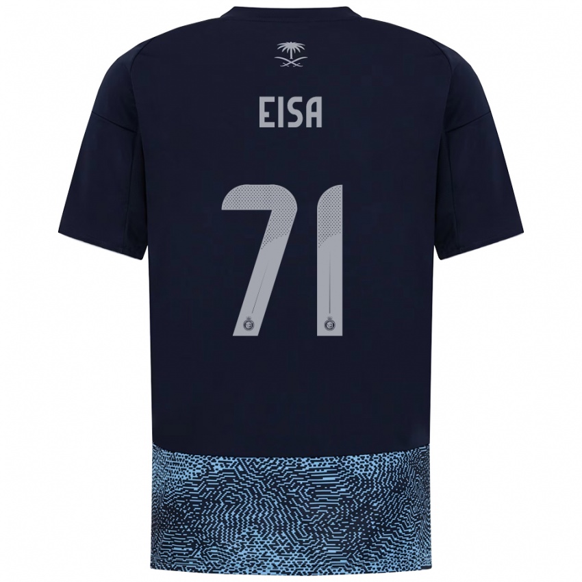 ילדים Bayan Eisa #71 כחול נייבי תכלת הרחק ג'רזי 2025/26 חולצה קצרה