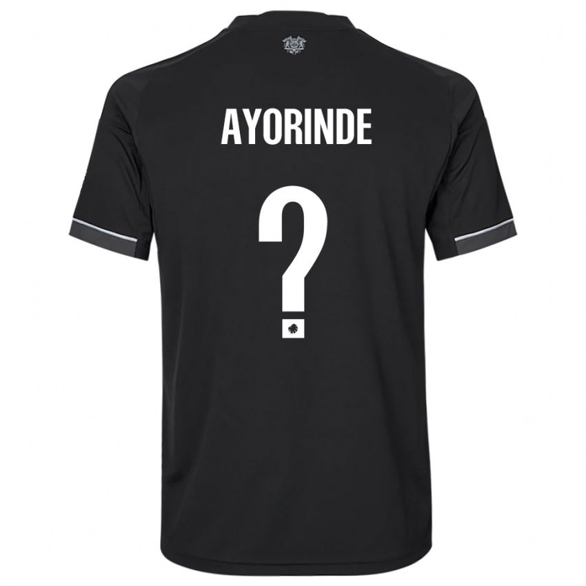 ילדים Noah Ayorinde #0 שחור לבן הרחק ג'רזי 2025/26 חולצה קצרה