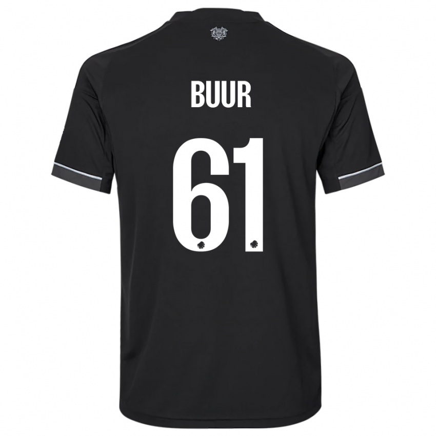 ילדים אוסקר בואר #61 שחור לבן הרחק ג'רזי 2025/26 חולצה קצרה