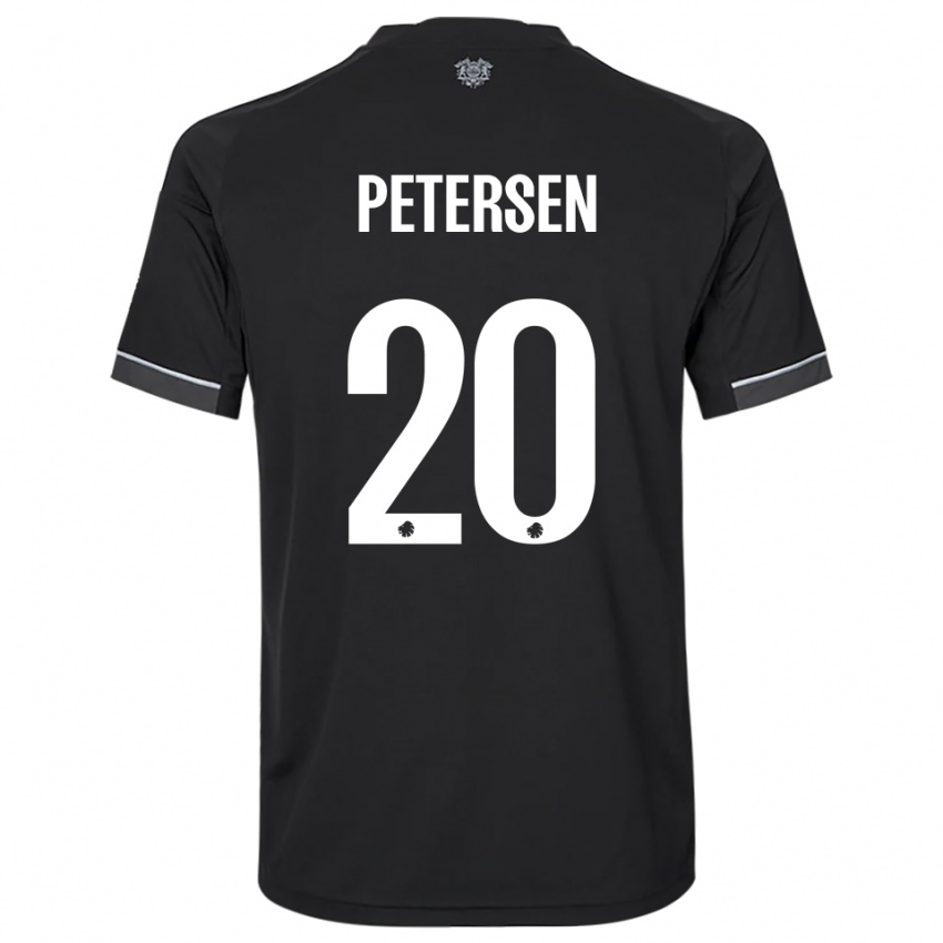 ילדים Frederik Petersen #20 שחור לבן הרחק ג'רזי 2025/26 חולצה קצרה