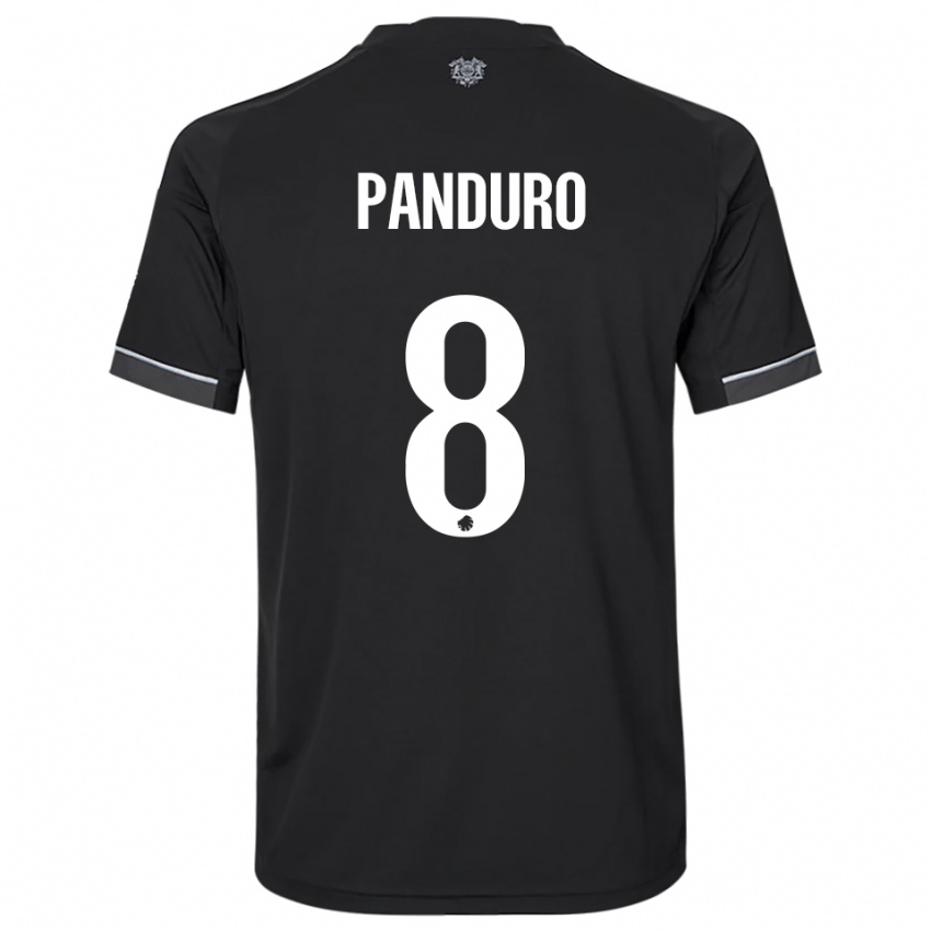 ילדים טריסטן פנדורו #8 שחור לבן הרחק ג'רזי 2025/26 חולצה קצרה