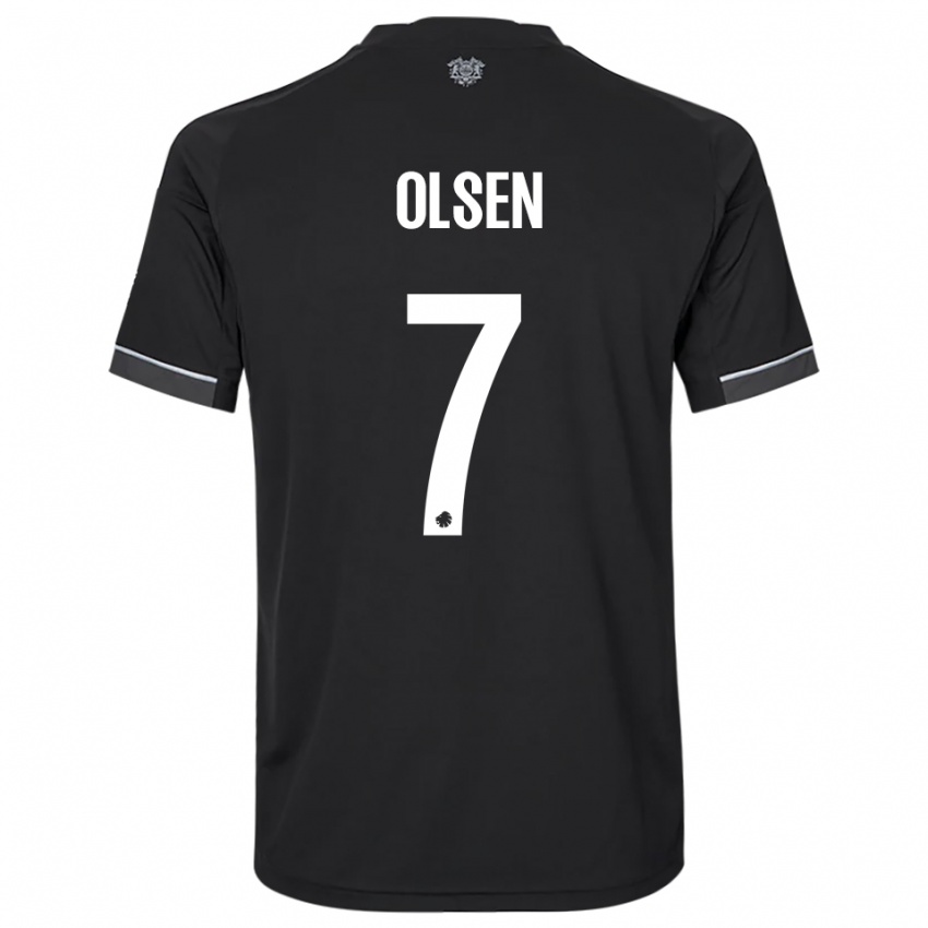 ילדים Gunnar Olsen #7 שחור לבן הרחק ג'רזי 2025/26 חולצה קצרה