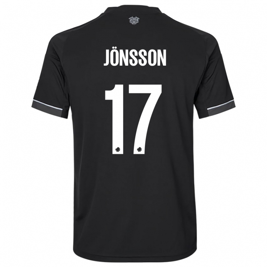 ילדים Neo Jönsson #17 שחור לבן הרחק ג'רזי 2025/26 חולצה קצרה