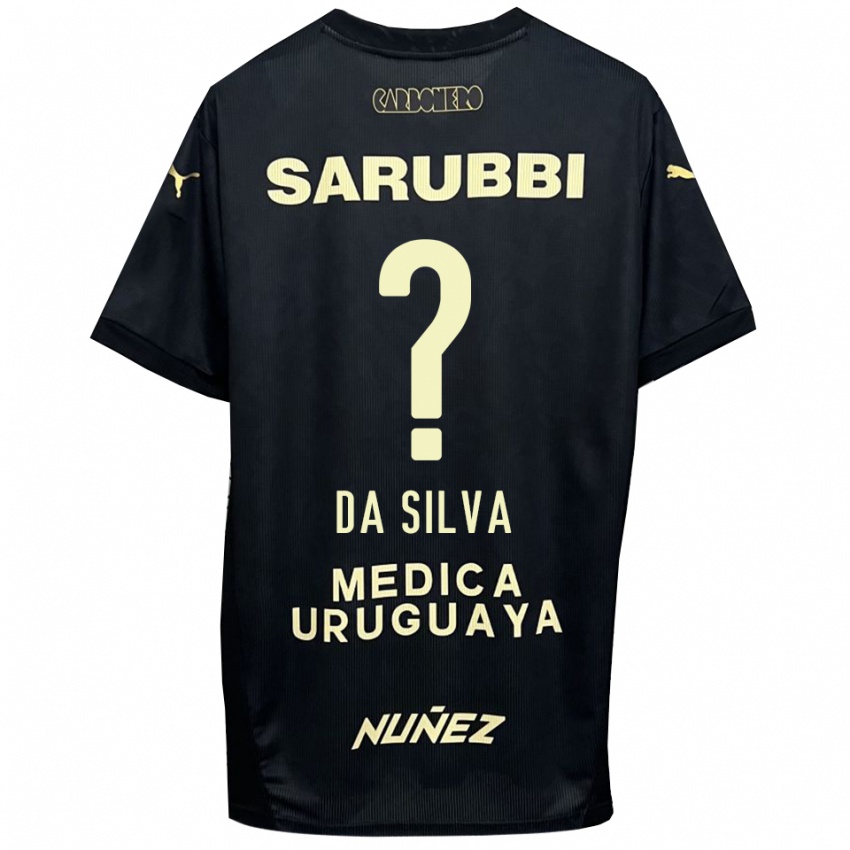 ילדים Gabriel Da Silva #0 שחור זהב הרחק ג'רזי 2025/26 חולצה קצרה