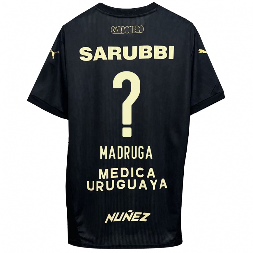 ילדים Andrés Madruga #0 שחור זהב הרחק ג'רזי 2025/26 חולצה קצרה